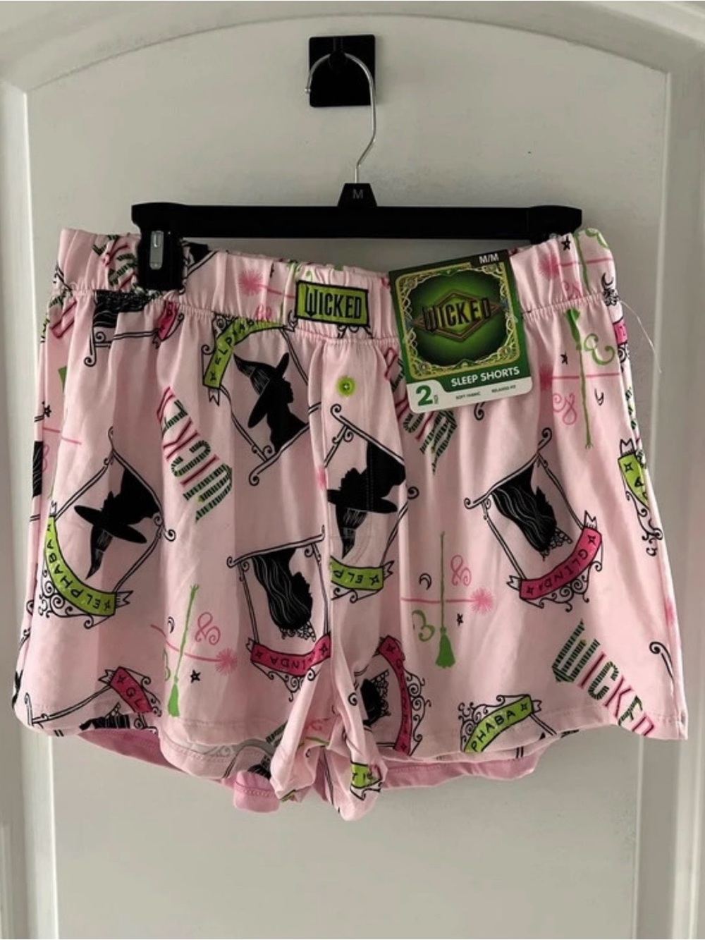 Wicked Pink Printed Sleep Shorts with Neon Accents 2PK